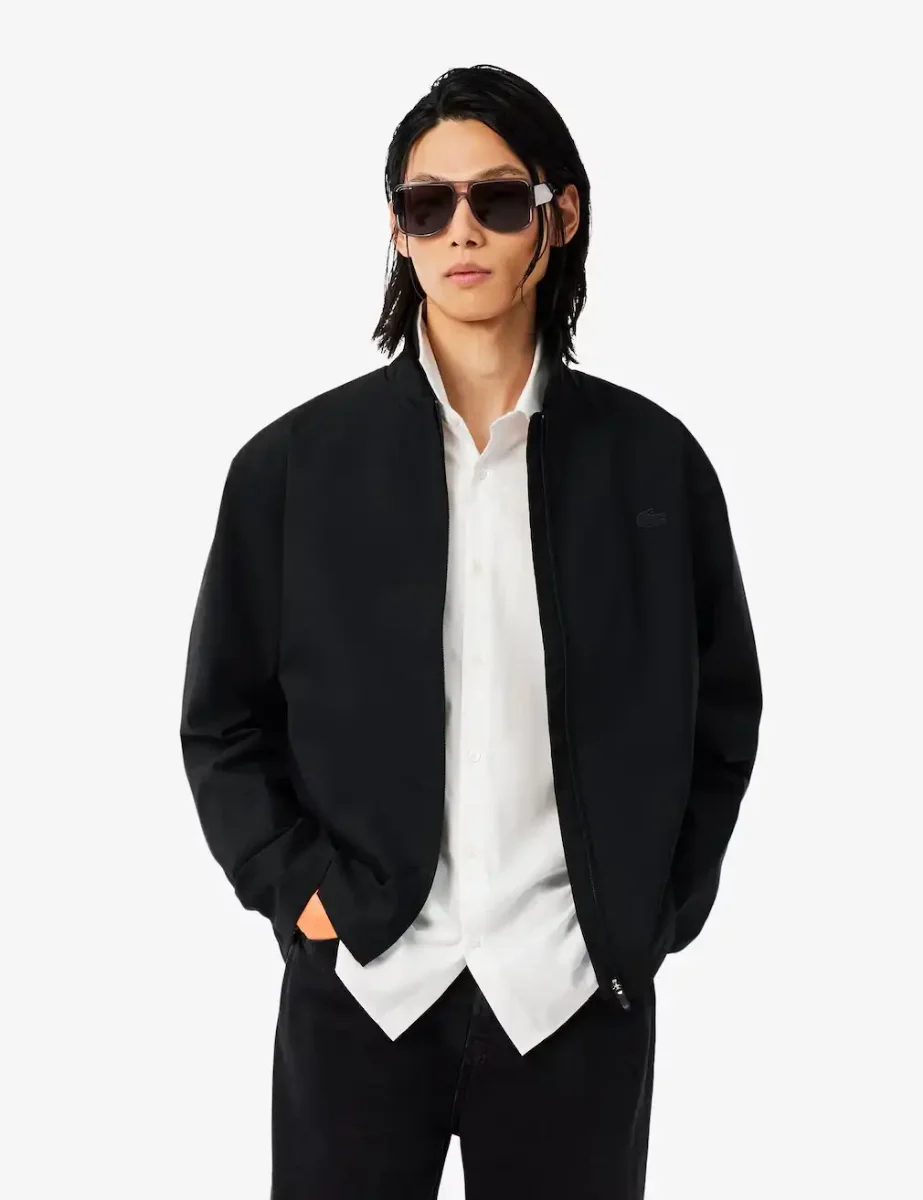 Lacoste Water-Repellent Commuter Windbreaker | Black