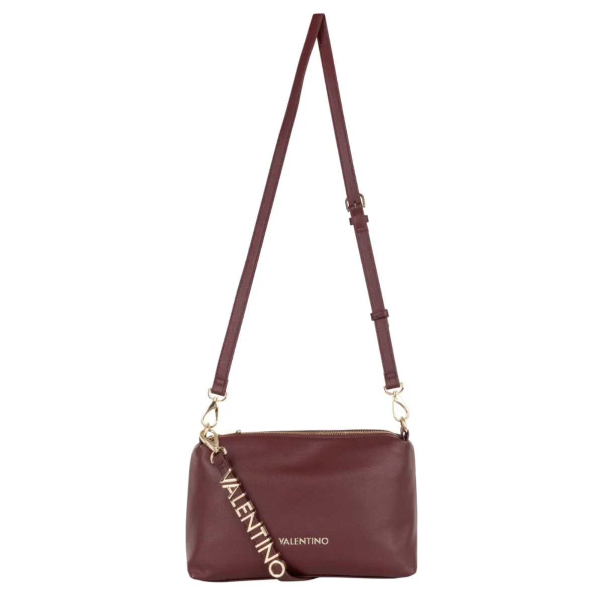 Valentino Barn Ziptop Shoulder Bag | Bordeaux