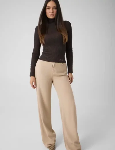 Guess Womens Ellie Turtle Neck Sweater | Brown