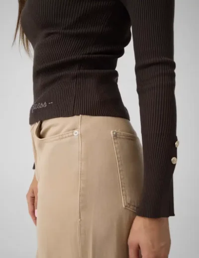 Guess Womens Ellie Turtle Neck Sweater | Brown