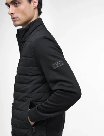 Picture of Barbour International Collins Baffle Quilt Sweat | Black