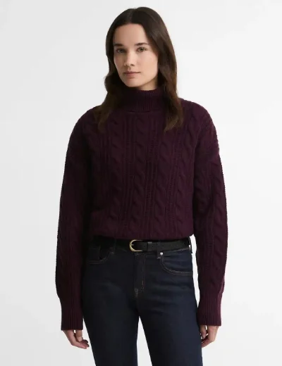 Barbour Womens Agatha Knit | Maroon