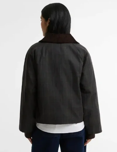 Barbour Womens Arlene Checked Wax Jacket | Classic Shadow Tartan