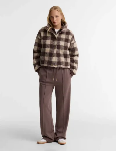 Picture of Barbour International Womens Amaya Fleece | Truffle Multi