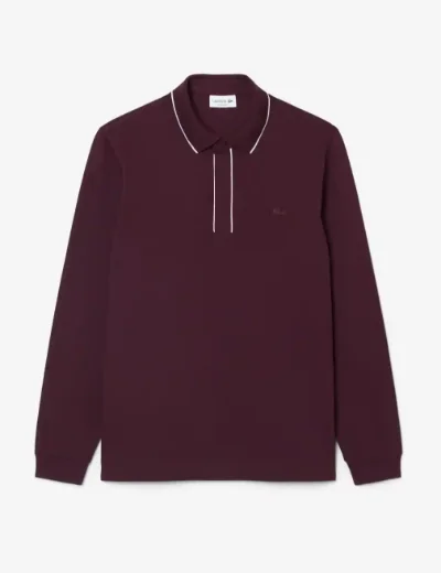 Lacoste Regular Fit Long Sleeved Paris Polo Shirt | Marron