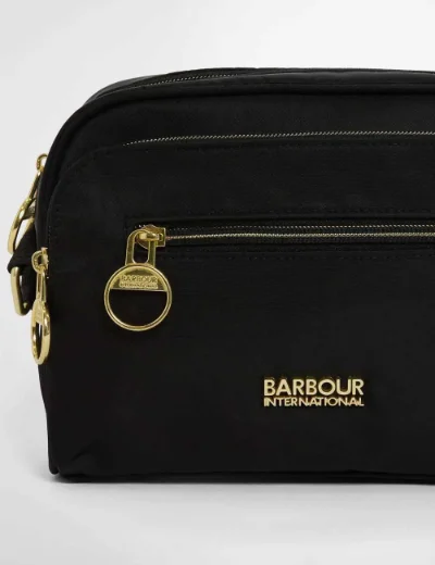 Barbour International Qualify Slim Crossbody Bag | Black