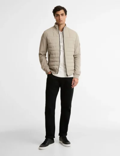 Picture of Barbour International Collins Baffle Quilt Sweat | Concrete