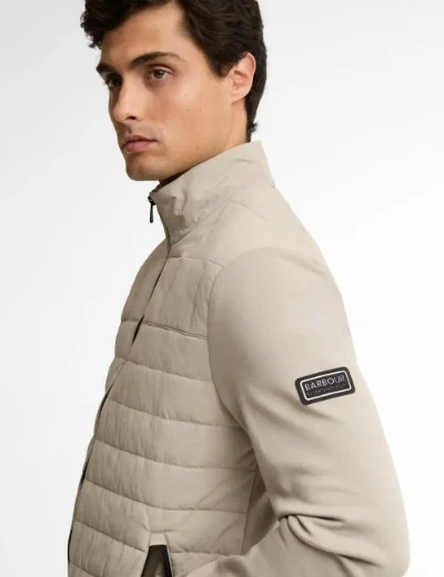 Picture of Barbour International Collins Baffle Quilt Sweat | Concrete