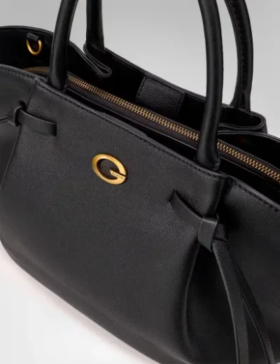 Guess Womens Allegra Faux Leather Handbag | Black