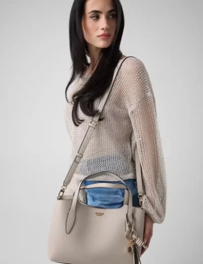 Guess Women's Melody Satchel Bag | Light Taupe