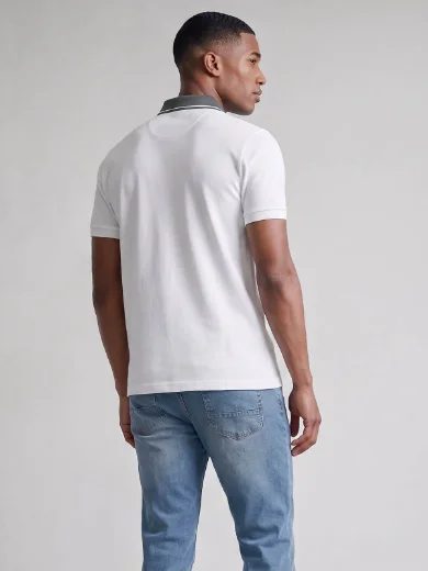 Picture of LUKE 1977 Leo Tonal Polo | White / Concrete 