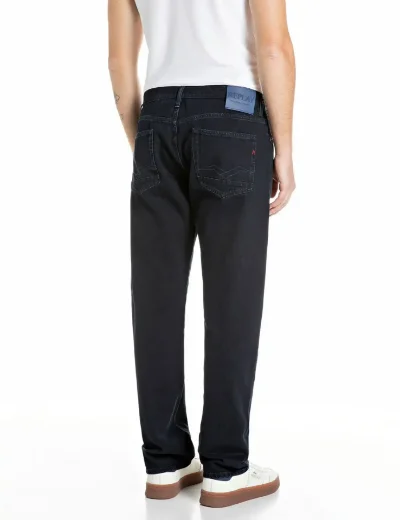 Replay Mens Aideen Straight-Fit Jean / Blue-Black
