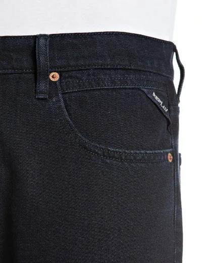 Replay Mens Aideen Straight-Fit Jean / Blue-Black