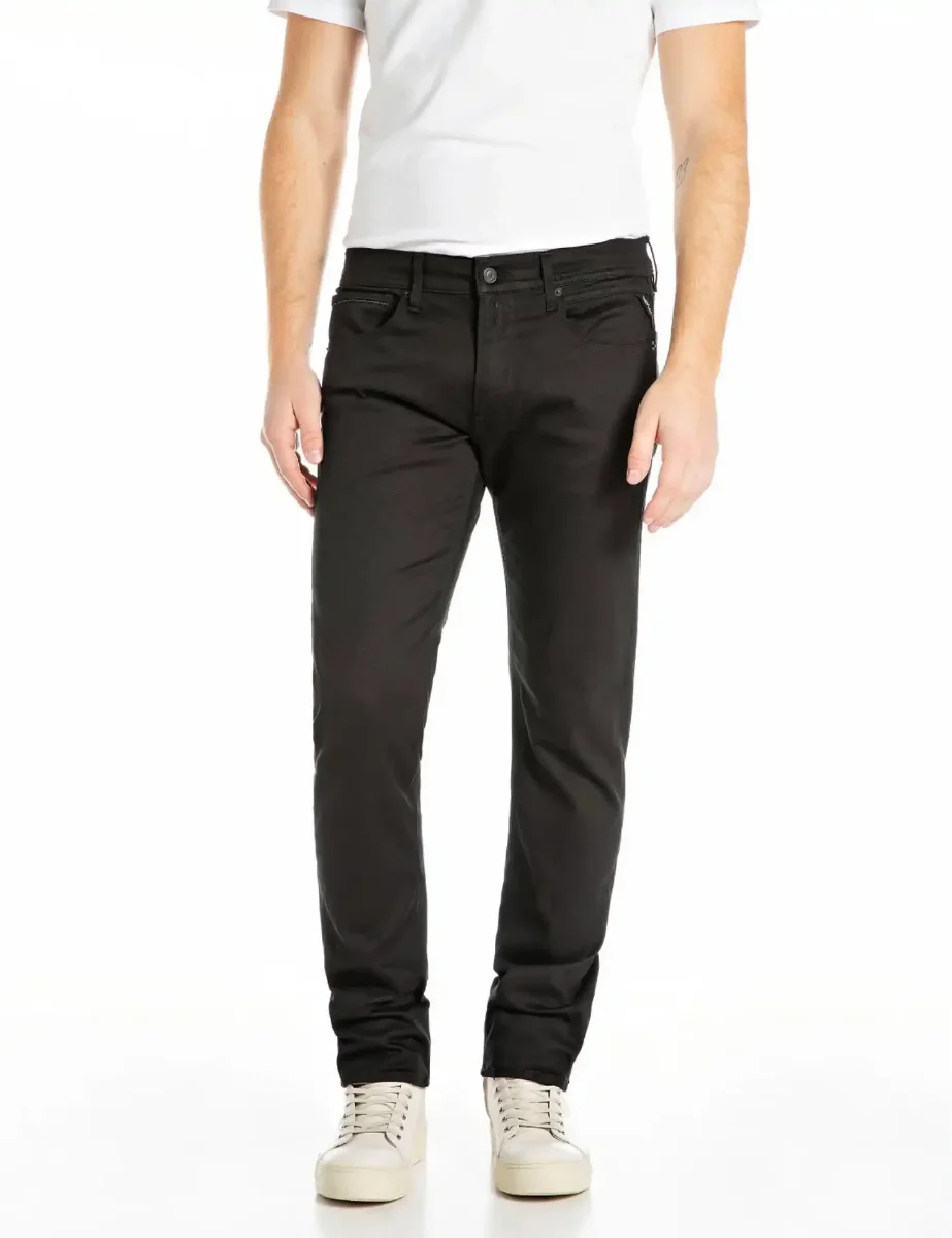 Replay Mens Grover Straight-Fit Jean / Black