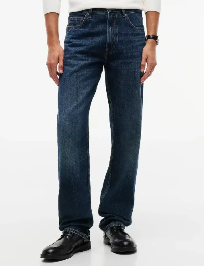 Tommy Hilfiger Dover Regular Straight Whiskered Jeans | Wood Indigo