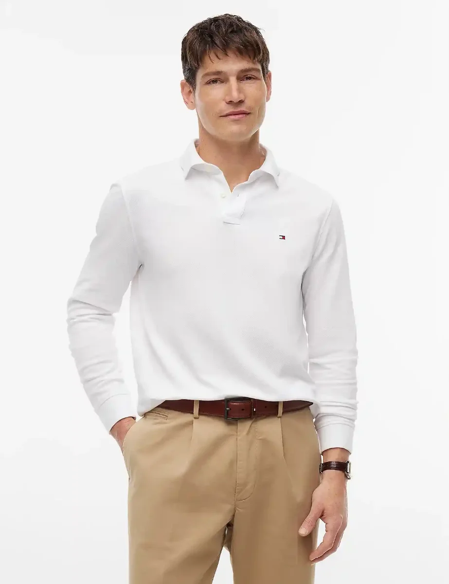Tommy Hilfiger 1985 Regular Long Sleeve Polo | White