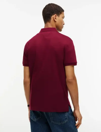 Tommy Hilfiger Fluid Cotton Interlock Knit Polo Shirt | Burgundy