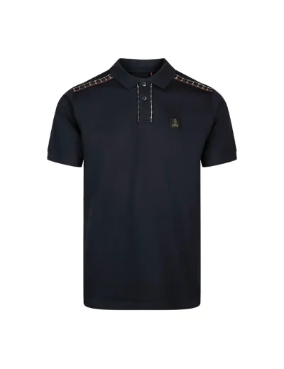 LUKE Hamilton Polo Check Collar | Dark Navy