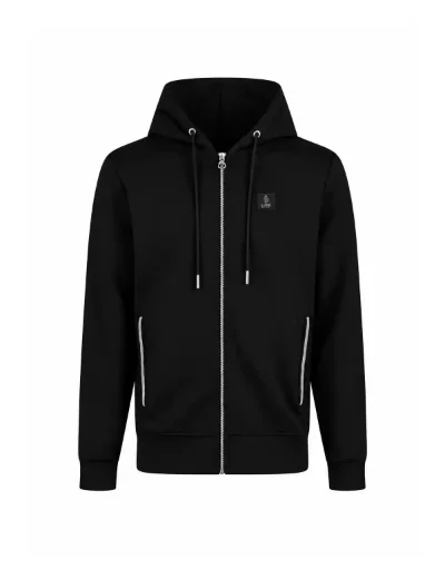 LUKE 1977 Makati Zip Through Hoodie | Black Silver