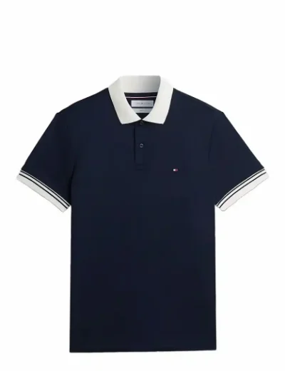 Tommy Hilfiger Interlock Placket Detail Regular Fit Polo | Navy
