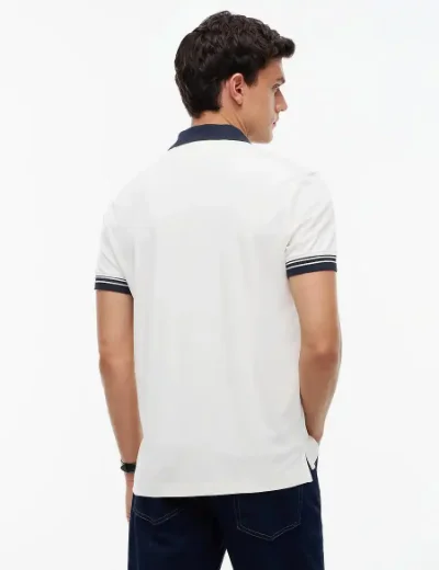 Tommy Hilfiger Interlock Placket Detail Regular Fit Polo | Ivory Petal