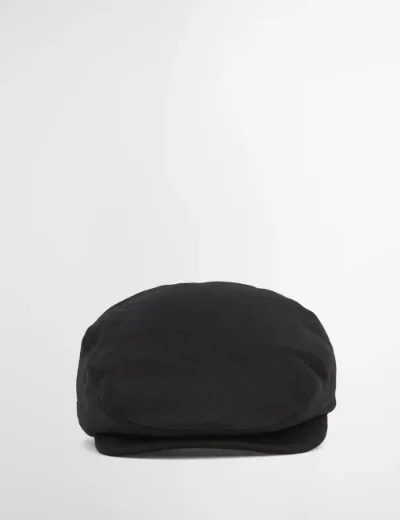 Picture of Barbour Mens Redshore Flat Cap | Black