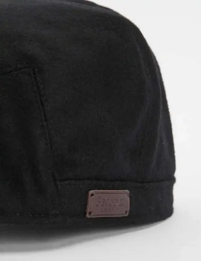 Picture of Barbour Mens Redshore Flat Cap | Black