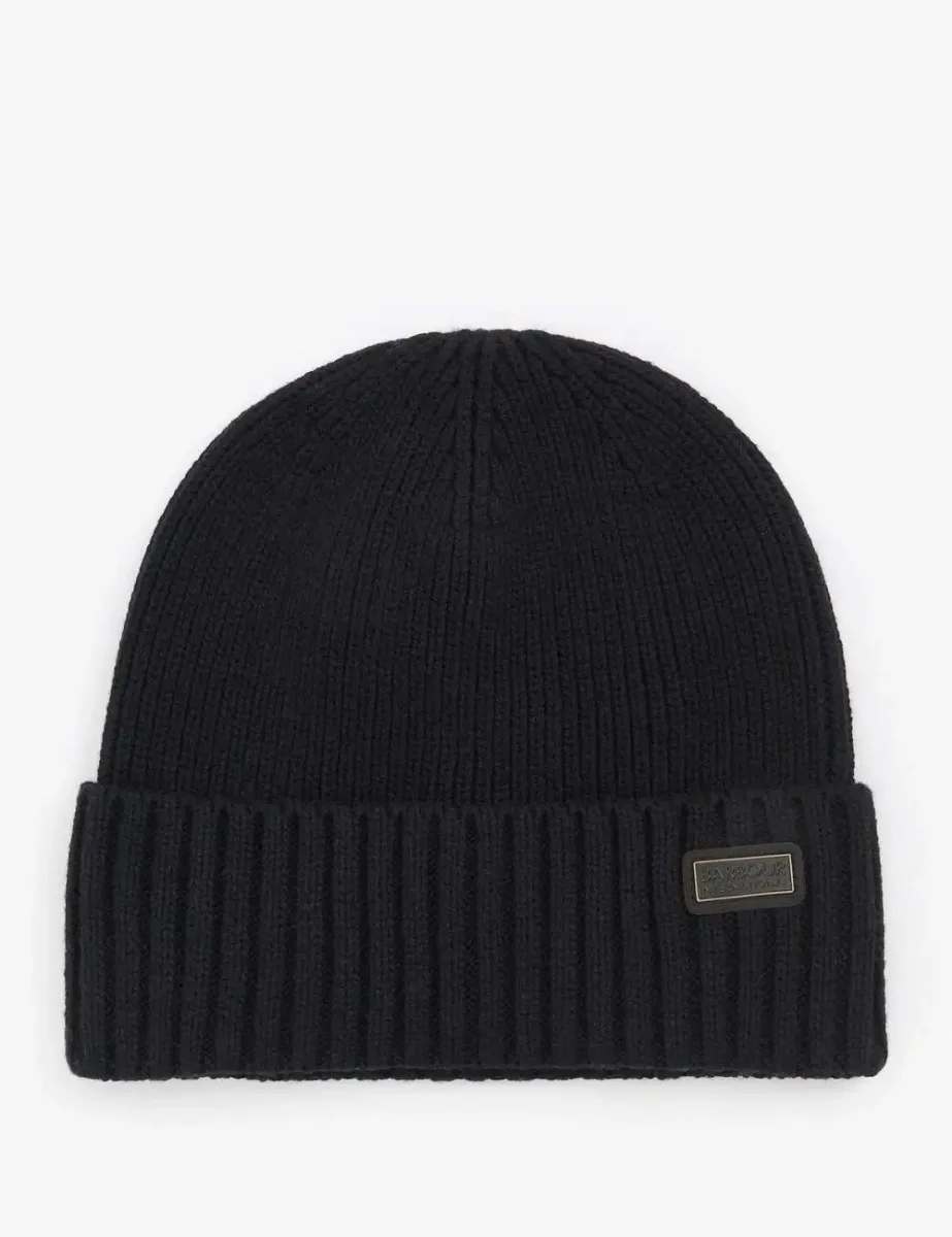 Picture of Barbour International Mens Chester Beanie | Black