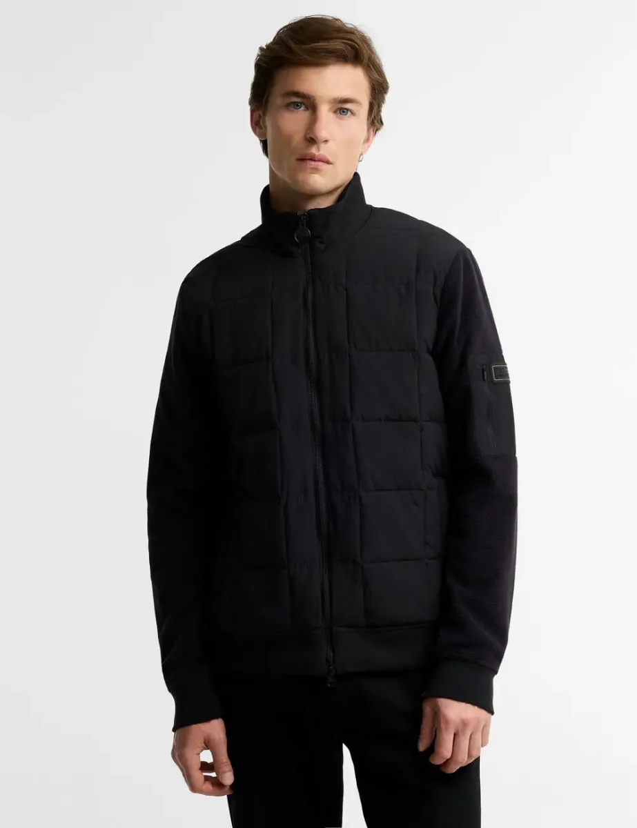 Barbour International Burnhope Quilted Sweatshirt | Black