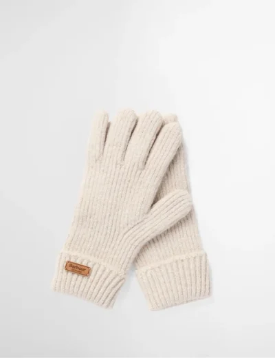 Barbour Pendle Blair Beanie and Glove Gift Set | Cream/Eggshell