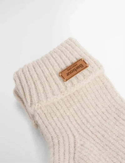 Barbour Pendle Blair Beanie and Glove Gift Set | Cream/Eggshell