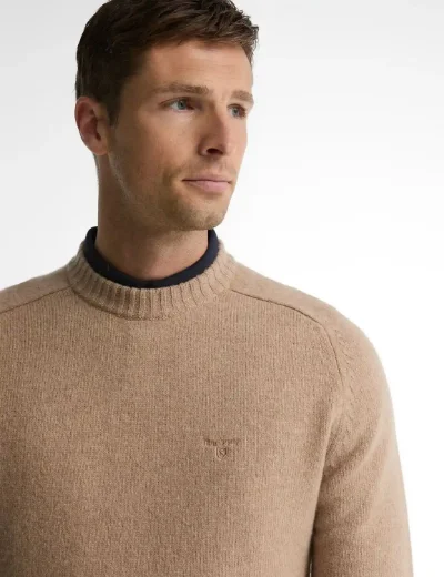 Barbour Newtown Crew Neck Jumper | Washed Stone