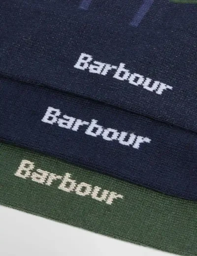 Barbour Tartan Sock Gift Set | Evergreen
