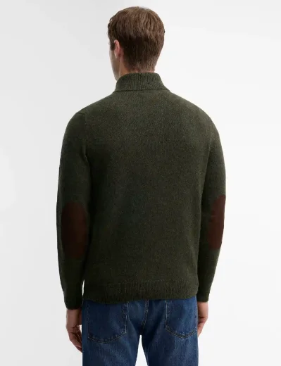 Barbour Essential Patch Half Zip Knit | Seaweed
