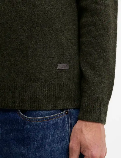 Barbour Essential Patch Half Zip Knit | Seaweed