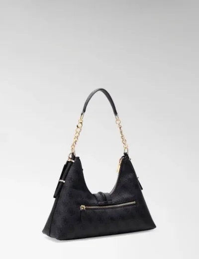 Guess Yvonne Logo Hobo Bag | Coal