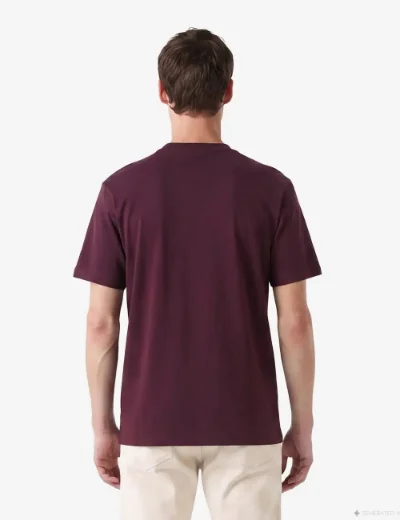 Picture of Lacoste Mens Classic Fit Cotton Pique T-Shirt | Burgundy