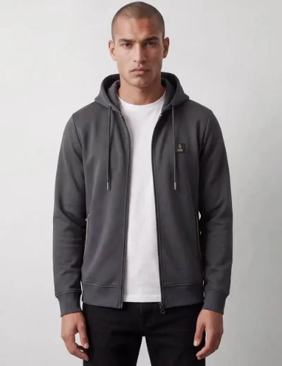 LUKE Makati Zip Through Hoodie | Charcoal