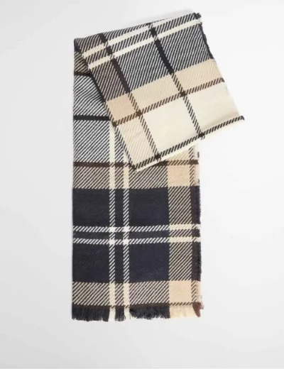 Barbour Women's Pendle Beanie & Blair Scarf Gift Set | Light Birchwood